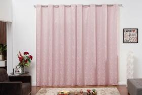 Cortina 5.00m X 2.80m Jacquard Ilhos Croma Rosa Cortina 5.00m X 2.80m Jacquard Ilhos Croma Rosa