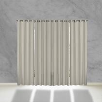 Cortina 5 Metros Bege Porta Balcão Sala Quarto Blackout PVC