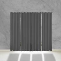 Cortina 5 Metros Cinza Para Porta Blackout PVC Liso 5,60x2,50 Cortina 5 Metros Cinza Para Porta Blackout PVC Liso 5,60x2,50