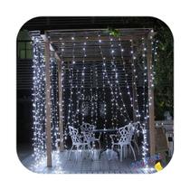 Cortina 500 Led Prova Dágua 3,0m x 2,5m Fixo Branco Frio Decor Festa Casa Natal Bivolts