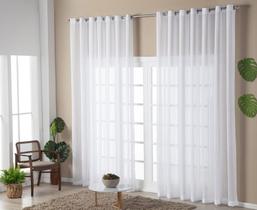 Cortina 5,00 x 2,80 Voil Linho Gaze Flame Luxo Várias Cores