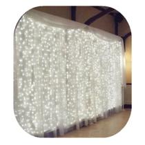 Cortina 900 Lâmpadas Branco LED Pisca-Pisca Fixo Natal Decoração Natalina Sala Iluminação Casamento