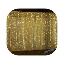 Cortina 900 Led 4,0m x 3,0m Fixo Branco Quente Decor Festa Casa Natal 110V - PCO