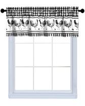 Cortina ACHIM Barnyard Valance 147x36 cm Preta Poliéster