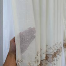 Cortina Alto Padrão Voil Linho Bordado Gripir Luxo Forrada 4,00x2,30 Cortina Alto Padrão Voil Linho Bordado Gripir Luxo Forrada 4,00x2,30