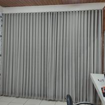 Cortina Alto Padrão Wave Trilho Suíço Sob Medida Linho+blecaut 4,00x2,60