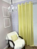 Cortina Amarelo-Bebê Oxford Uma Folha 150X250 Sala/Quarto Fabritex