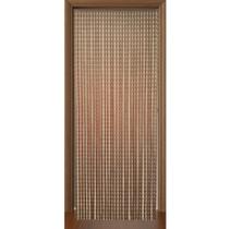 Cortina Americana Para Porta Painel Tiras Plástica Marrom Lisa