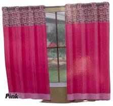 Cortina Anabel Para Varão Simples 2,00M X 1,60M Rosa Pink Estampada Bella Enxovais