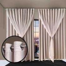 cortina apartamento janela de varão 2,80 x 1,60 Ana marrom