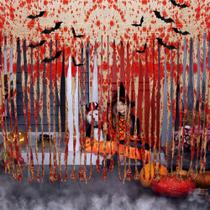 Cortina APHRODY 197x197cm Tecido vermelho assustador de Halloween Cortina APHRODY 197x197cm Tecido vermelho assustador de Halloween