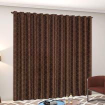 Cortina Atena 4m x 2,80m Decorativa Jacquard para Sala / Quarto para Varão de 3 Metros Simples