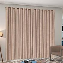 Cortina Atena 4m x 2,80m Jacquard Semi Blackout Avelã