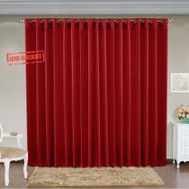 Cortina Áustria Semi-Blackout Vermelho 2,60m x 2,30m altura - Varão até 2m