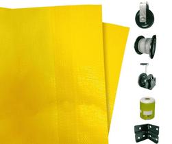 Cortina Aviário Amarela + Kit Instalação Avicultura - 2,60x30 Anti Uv Cortina Aviário Amarela + Kit Instalação Avicultura - 2,60x30 Anti Uv