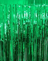 Cortina Backdrop GOER Metallic Tinsel Fringe verde 98x97 cm, pacote com 3 Cortina Backdrop GOER Metallic Tinsel Fringe verde 98x97 cm, pacote com 3