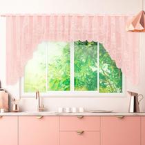 Cortina Bando Renda Cascata Cozinha Bule 3,15X1,00 Sortida