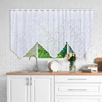 Cortina Bando Renda Cascata Cozinha Tulipa 2,65x1,00 Sortida