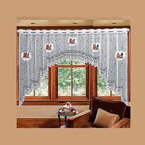 Cortina Bando Renda Cascata Estampada Branca Sortida Cortina Bando Renda Cascata Estampada Branca Sortida