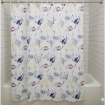 Cortina Banheiro Box 180x180cm Resistente, Antimofo e Impermeável PVC Grossa com Ganchos Varias Estampas