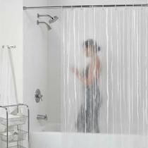 Cortina Banheiro Transparente Box 1,38x2,00 Varão Extensível De 70 A 120cm Chuveiro Tubo Banho Cortina Banheiro Transparente Box 1,38x2,00 Varão Extensível De 70 A 120cm Chuveiro Tubo Banho