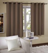 Cortina Barcelona Para Sala Com Ilhos Cromado 2x1,80 Admirare