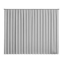 Cortina Basic Blackout Tecido Corta Luz 6,00x2,50m para Trilho Suiço 5m Cor: Branco