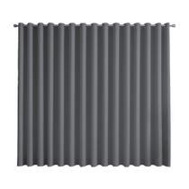 Cortina Basic Blackout Tecido Corta Luz 6,00x2,70m para Trilho Suiço 5m Cor: Chumbo