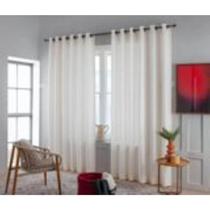 Cortina Becadecor San Francisco 2,60x2,30 Cru 6001 - Ideal para Varão de 2 Metros