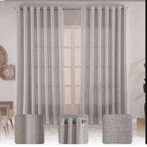 Cortina Bege Linhão Premium Importado 3,00x2,60 Sala Quarto