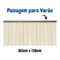 Cortina Bege Para Pia De Cozinha E Tanque 80X138Cm