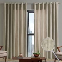 cortina bella janela 2,60x1,70m pratika rustica taupe