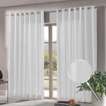 Cortina Bella Janela 420x250 cm Pratika Partenon Com Forro Corta Luz Branco 01