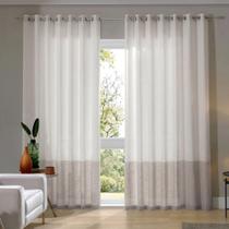 Cortina Bella Janela Duplex Mônaco Barrada 4,20x2,50m Areia