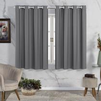 Cortina Black Out 2 Metros Cinza PVC 2,00x1,30 Janela Pequena