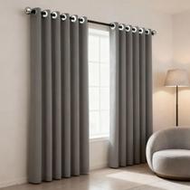 Cortina Blackout 100 Eclipse Camesa 260x170cm Blecaute Total Para Varão Quarto Sala