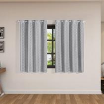 Cortina Blackout 100% PVC com Tecido Voil Xadrez 2,80 x 1,60