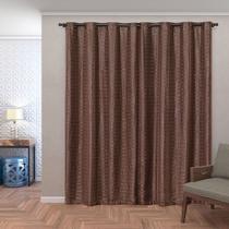 Cortina Blackout 100% PVC com Tecido Voil Xadrez 2,80 x 2,30