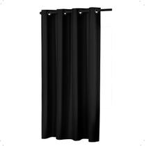 Cortina Blackout 1,10 x 1,30 Folha Unica Ilhos Para Provador Corta Luz Cor Preto Cortina Blackout 1,10 x 1,30 Folha Unica Ilhos Para Provador Corta Luz Cor Preto