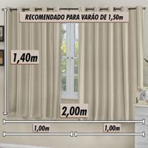 Cortina Blackout 2 Metros De Tecido Sala Quarto Janela 2,00x1,40