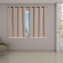 Cortina Blackout,2,00m x 1,40m PVC C/ Voil Xadrez Varão Simples