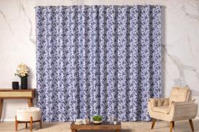 Cortina Blackout 2,00m x 1,70m Estampada Floral Janela Corta Luz com Ilhós cromados Sofisticada