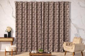 Cortina Blackout 2,00m x 1,70m Estampada Floral Janela Corta Luz com Ilhós cromados Sofisticada