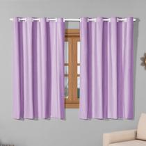 Cortina Blackout 2,20m x 1,30m Blecaute Corta 100% A Luz para Sala Quarto Pvc Varão Simples