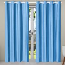 Cortina Blackout 2,20m x 1,30m Blecaute Corta 100% A Luz para Sala Quarto PVC Varão Simples