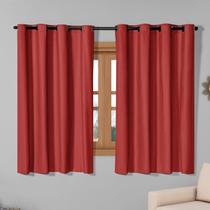 Cortina Blackout 2,20m x 1,30m Blecaute Corta 100% A Luz para Sala Quarto PVC Varão Simples
