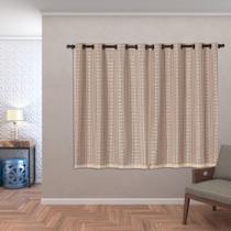 Cortina Blackout 2,80m X 1,60m Pvc com Voil Xadrez Varão Simples