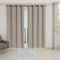 Cortina Blackout 2,80m x 2,30m PVC C/ Voil Xadrez Varão Simples