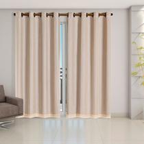 Cortina Blackout 2,80m X 2,30m PVC Com Voil Porta Balcão Varão Simples