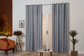 Cortina blackout 3,00 x 2,50 com ilhós cromado bloqueia 50% de claridade ótimo acabamento